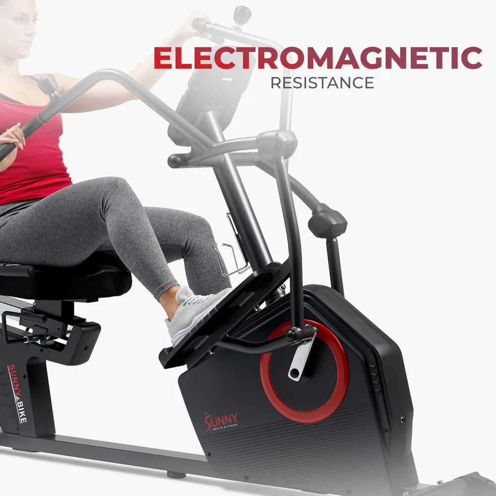 Elite Recumbent Cross Trainer & Elliptical Machine with Arm Exercisers, Easy Adjust Seat