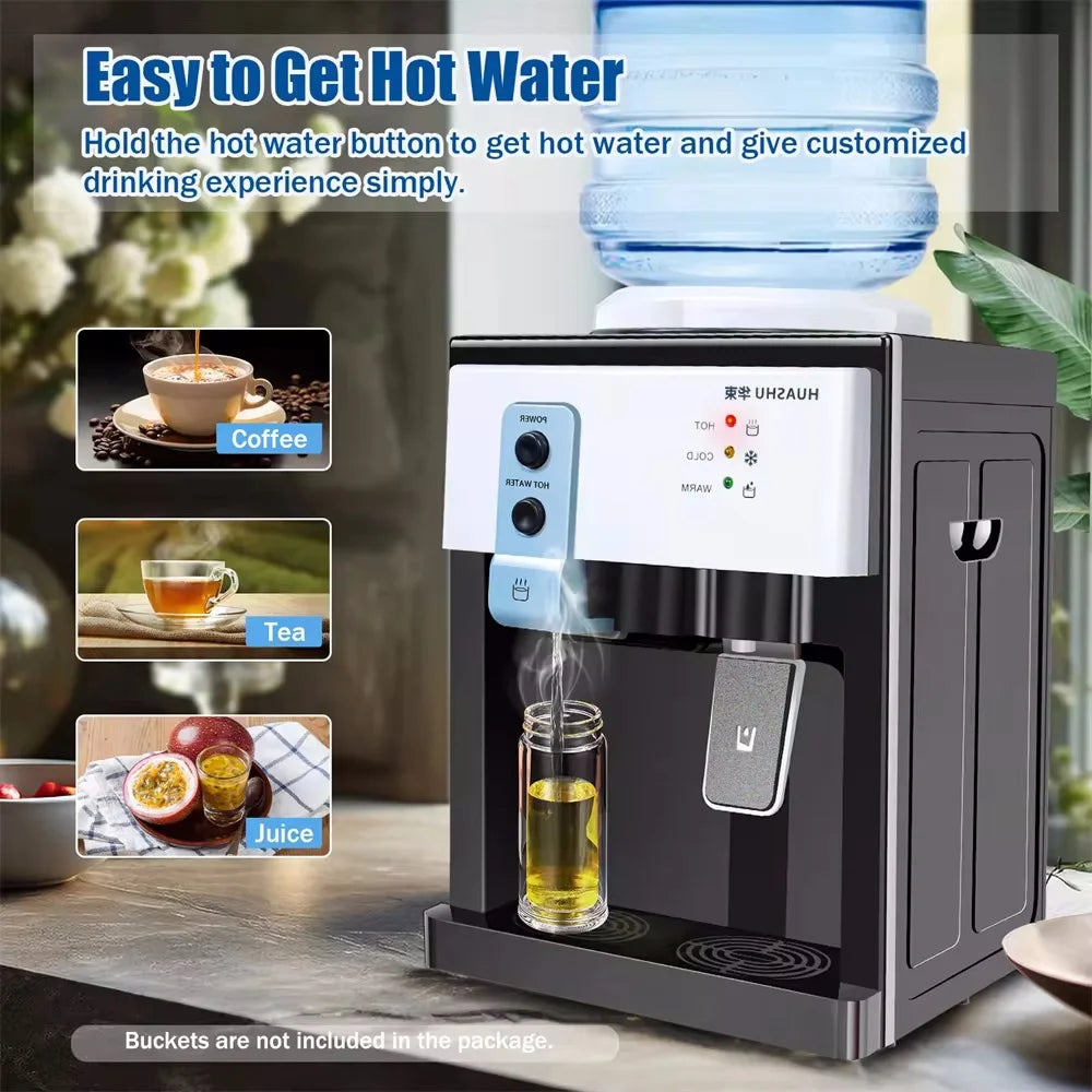 5 Gallon Top Loading Water Cooler Dispenser Countertop Hot+Cold Drinking Machine