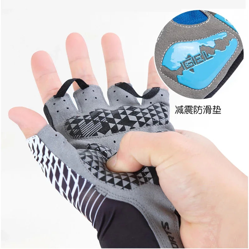 Half Finger Cycling Gloves for Men & Women - Breathable MTB Road Racing Riding Gloves with Pad