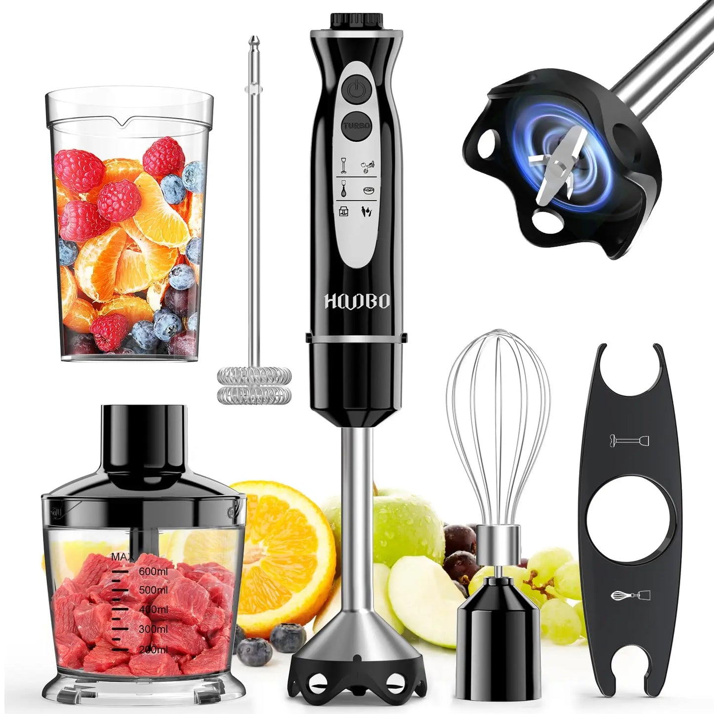 1000 Watt Powerful Handheld Immersion Blender, Vegetable Meat Egg For Smoothies, Sauces, Baby Food Soups