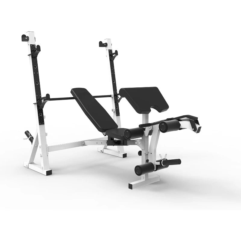 Weight Bench with Preacher Curl Pad and Leg Developer for Full-Body Workout