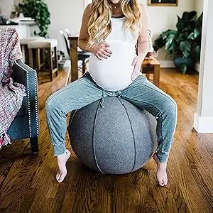 Luno Exercise Ball Chair, Felt, 25 to 26 inches, for Home Offices, Balance Training, Yoga Ball