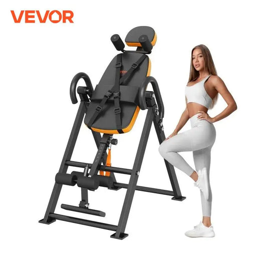 VEVOR Inversion Table Decompression Back Stretcher Equipment with Headrest Ankle Lock Adjustable Belt