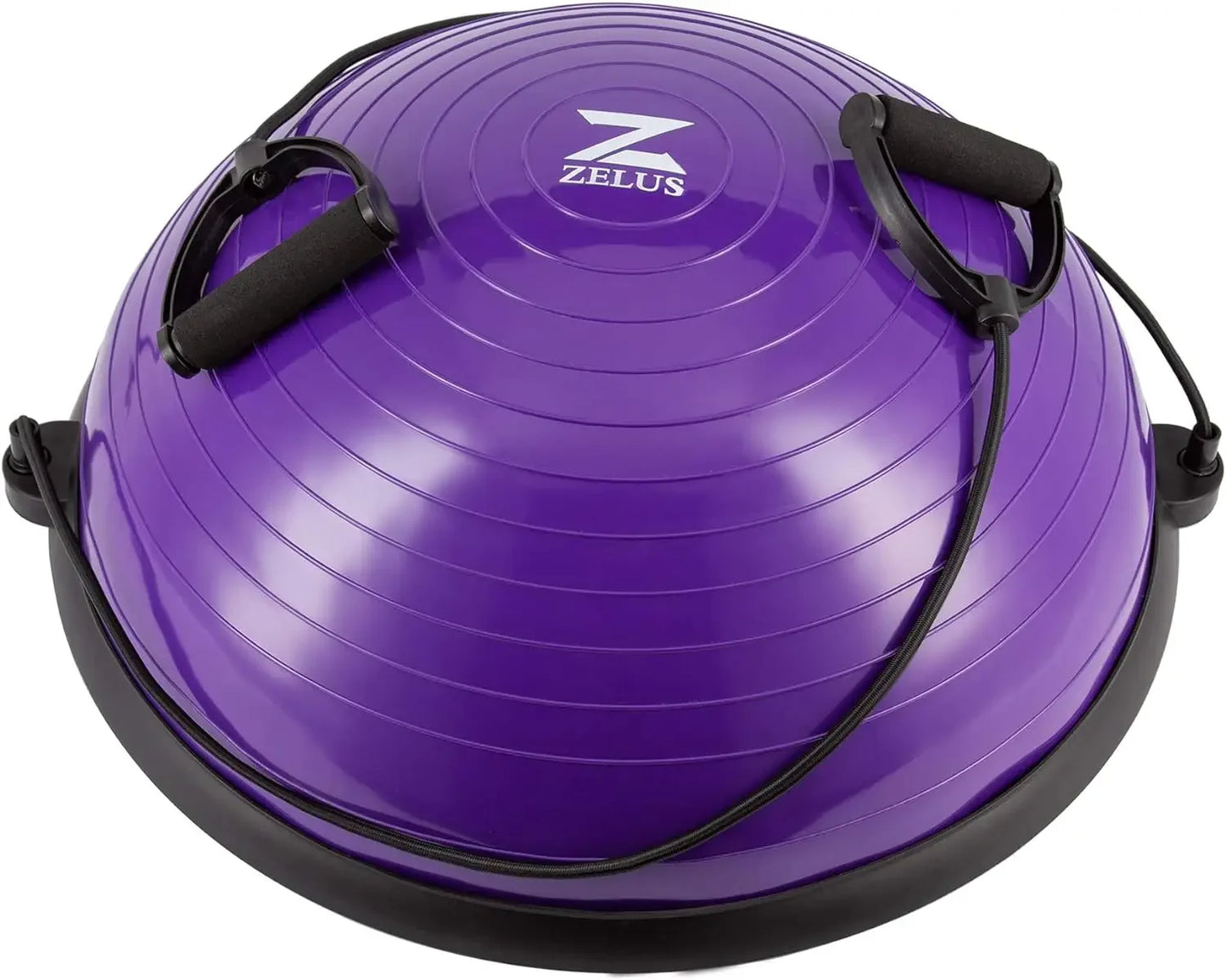 Balance Ball with Resistance Bands and Foot Pump, 23 Inch Half Ball, 330lb Cap, Multiple Color Choices