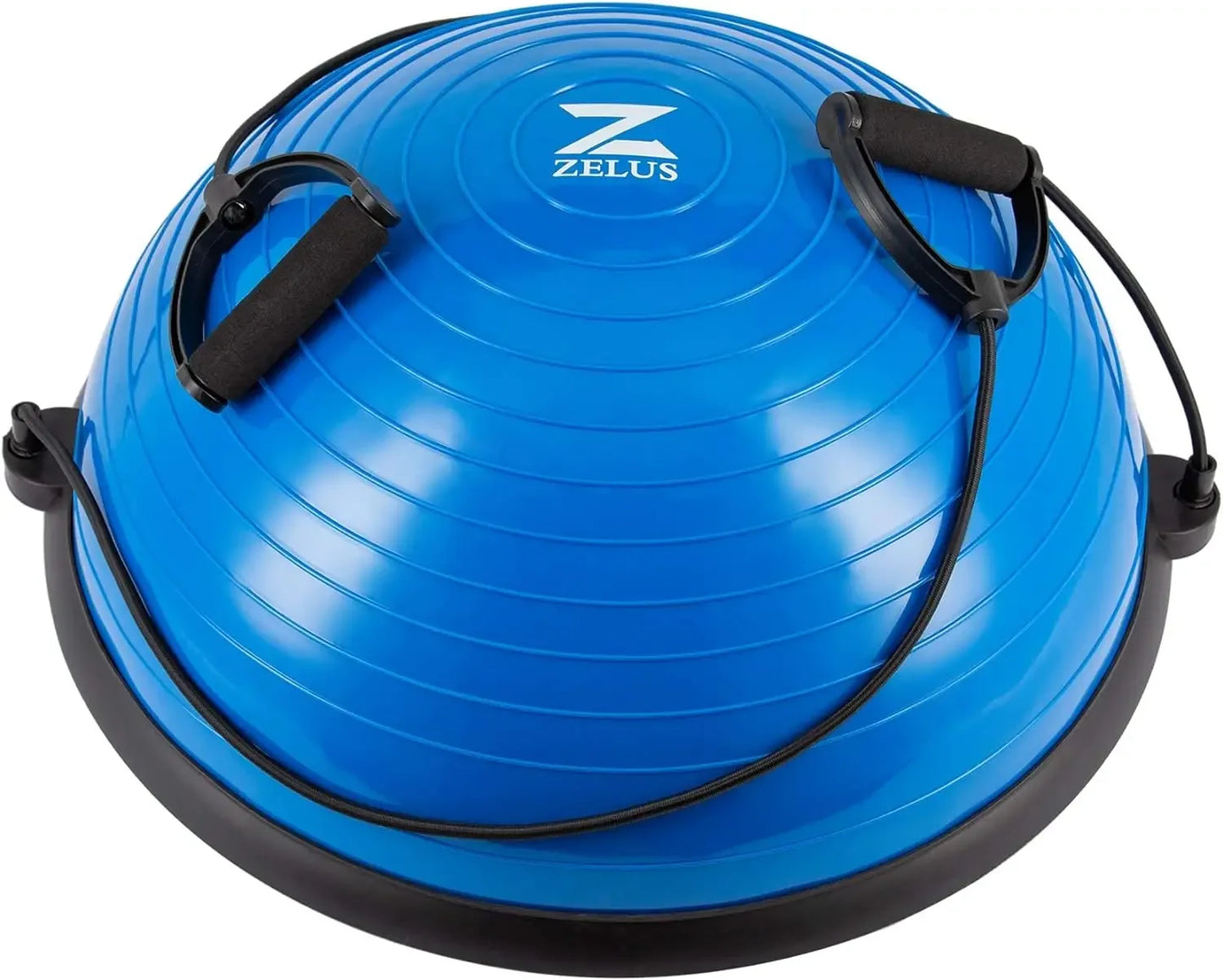 Balance Ball with Resistance Bands and Foot Pump, 23 Inch Half Ball, 330lb Cap, Multiple Color Choices