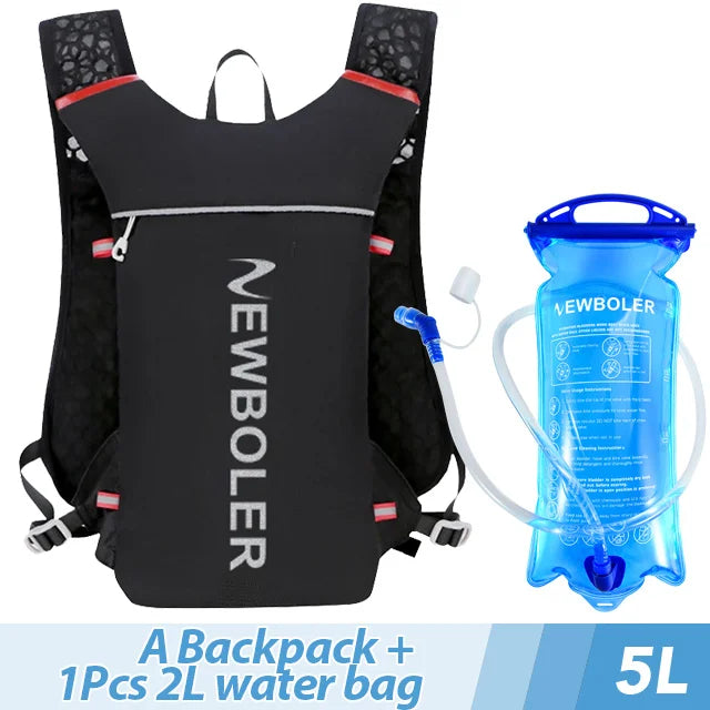 5L Ultra Lightweight Running Backpack Running Trail Hydration Vest Pack Marathon 500ml 2L Soft Flask