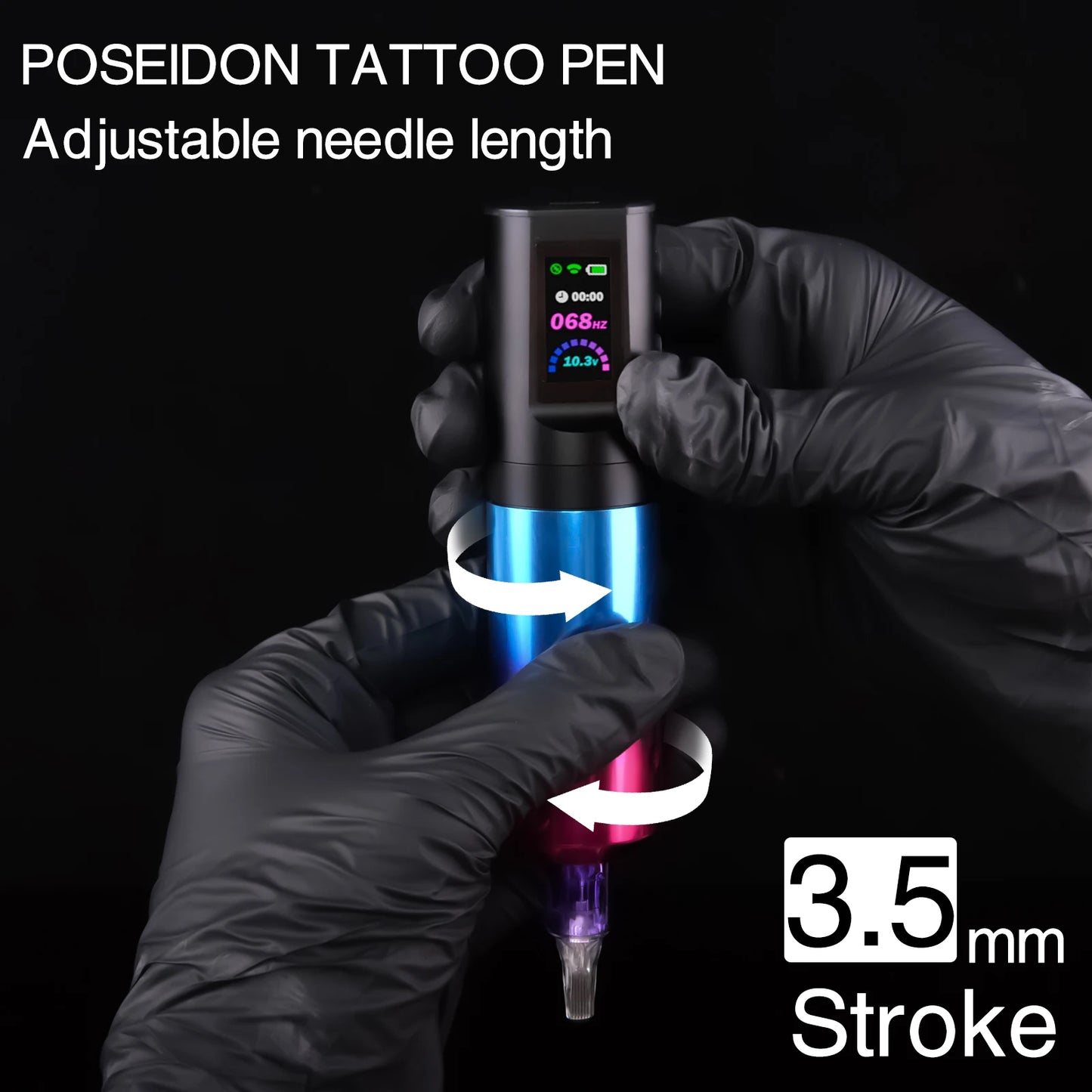 Tattoo Kit POSEIDON High Power For Permanent Makeup Tattoo Gradient Power Supply