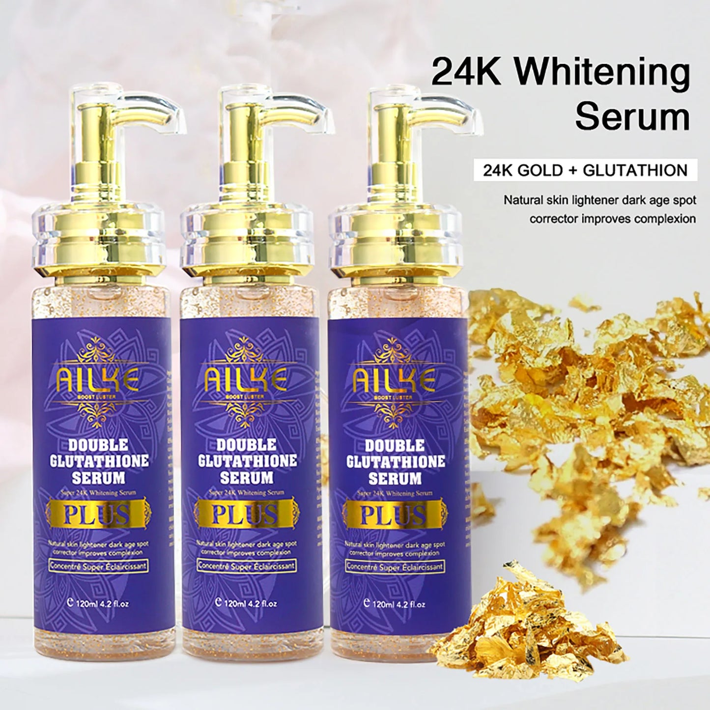 AILKE Glutathione Lighten Body Lotion, Moisturizing, Hydration, Even Skin Tone