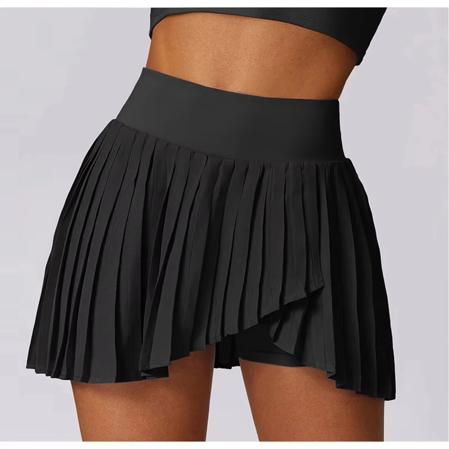 Women's Pleated Sports Skirt for Golf Tennis Dance, High Waist Fitness Shorts