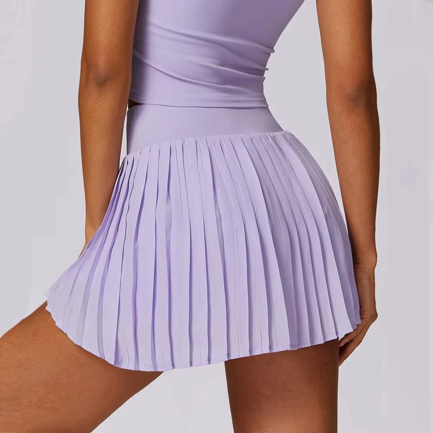 Women's Pleated Sports Skirt for Golf Tennis Dance, High Waist Fitness Shorts