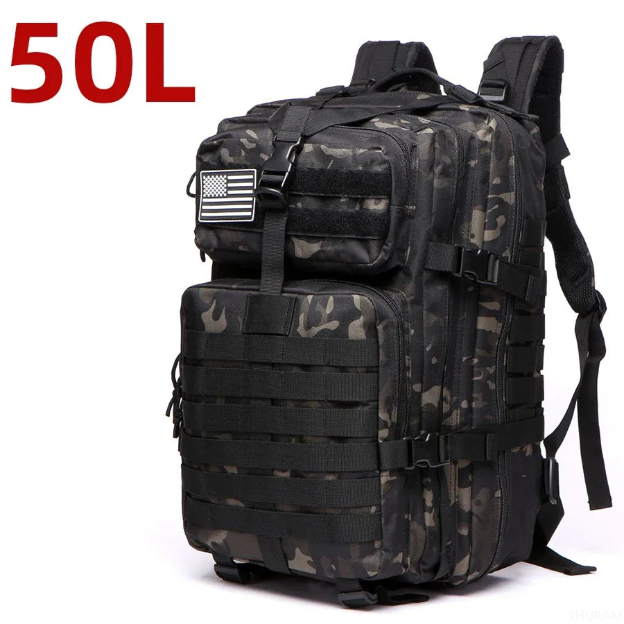 25L/50L 1000D Nylon Waterproof Trekking Camping Hiking Bag Backpack Outdoor Rucksacks Tactical