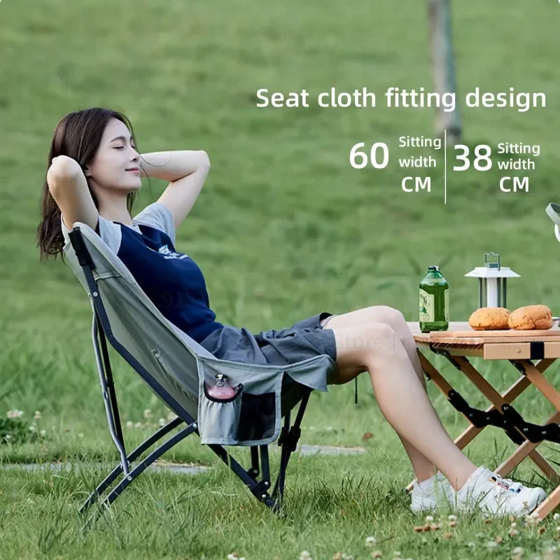 Folding Chair Camping Outdoor Portable Wear-resistant Leisure Chair Picnic Tour Fishing Chair 140KG