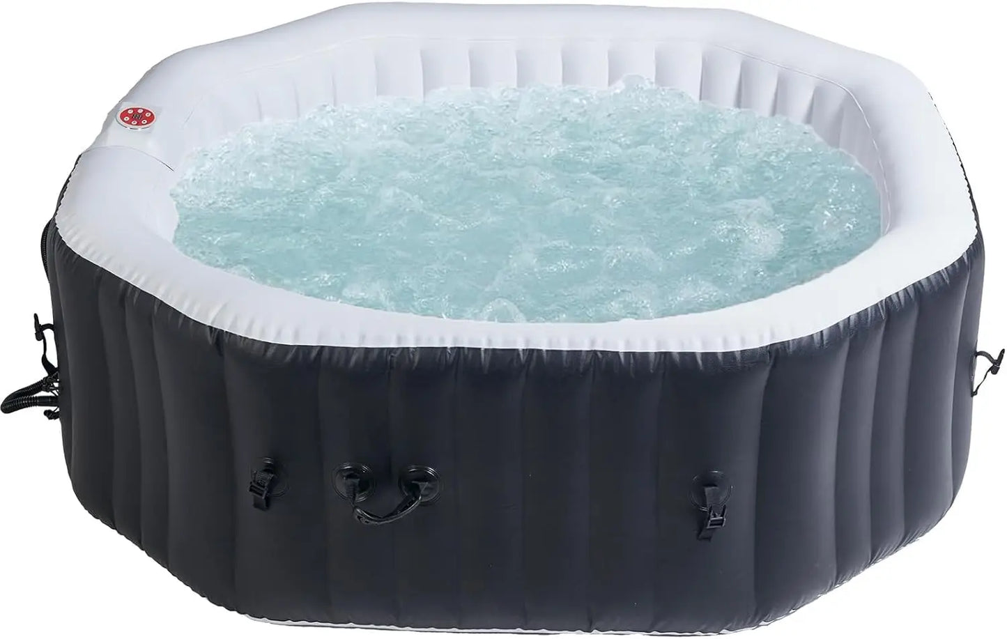 Portable Hot Tub 73X73X25 Inch Air Jet Spa, 4-5 Person, Inflatable Octagon Spa with 130 Bubble Jets