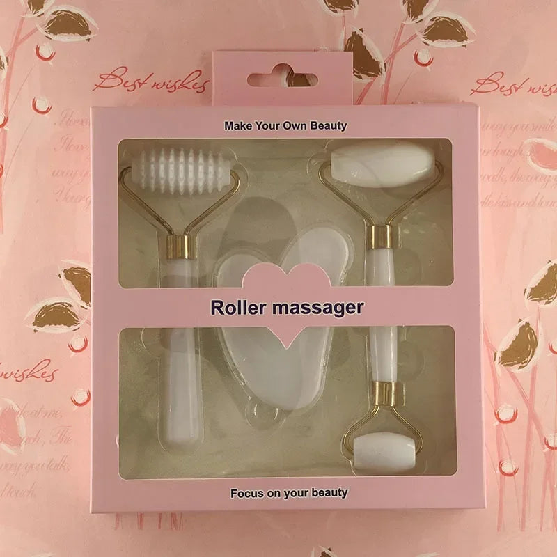 Resin Facial Massager Roller Face Body Scraping Board Anti-Wrinkle Beauty Skin Care Tools