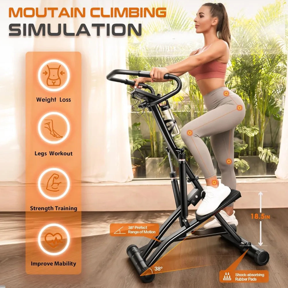 Steppers,Power Stair Stepper Machine for Cardio & Climbing Training, Hydraulic Fitness Stepper with 12 Level Hydraulic Cylinders