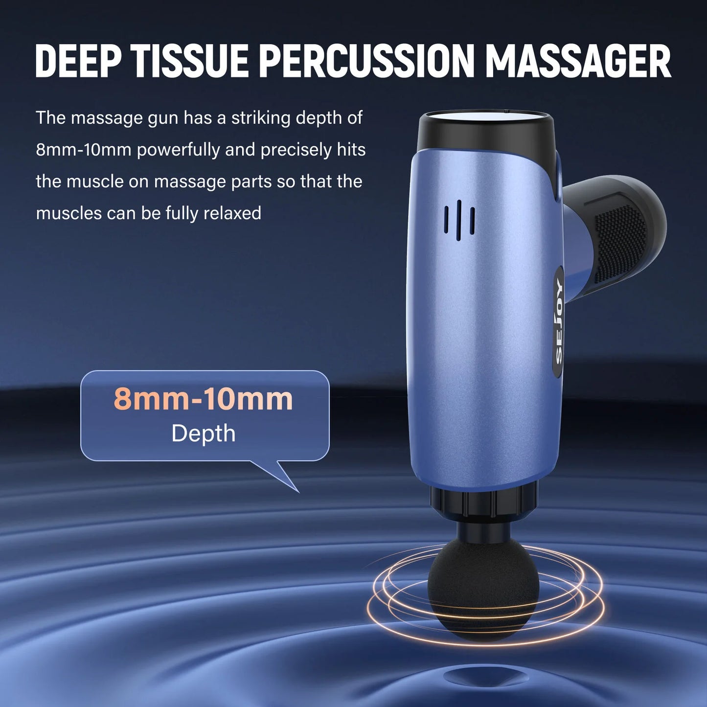 Sejoy 10 Speed Massage Gun Relaxation Deep Tissue Percussion Muscle Relax Massager