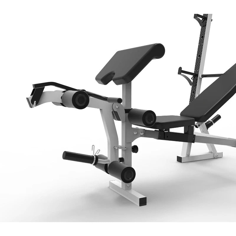 Weight Bench with Preacher Curl Pad and Leg Developer for Full-Body Workout