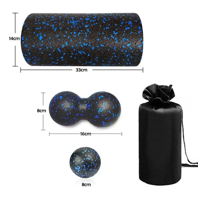 Yoga Roller Massage Ball Set Carry Bag EPP Foam