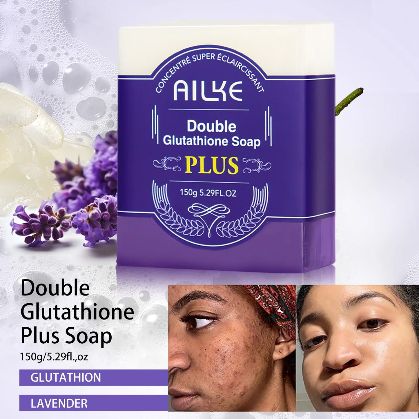 AILKE Glutathione Lighten Body Lotion, Moisturizing, Hydration, Even Skin Tone