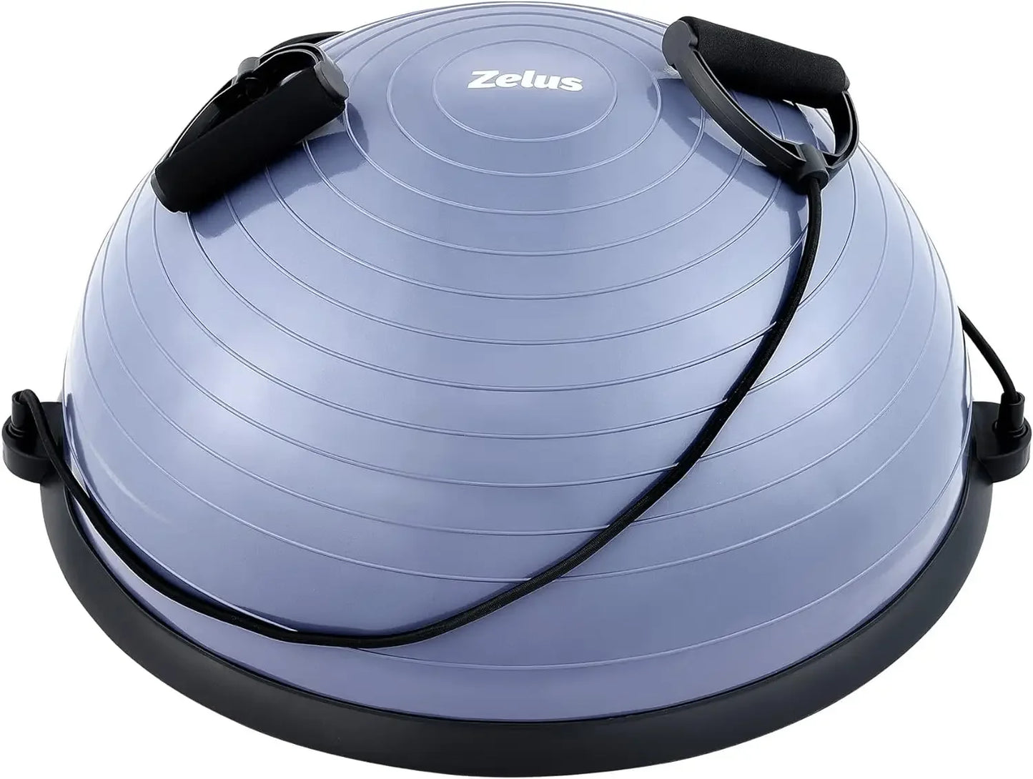 Balance Ball with Resistance Bands and Foot Pump, 23 Inch Half Ball, 330lb Cap, Multiple Color Choices