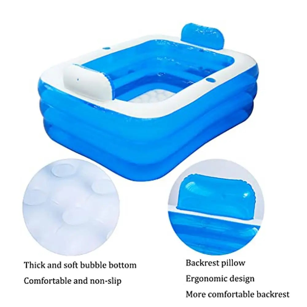 Inflatable Adult Bath Tub 2 Person With Foldable Portable Feature Indoor and Outdoor Spa 160*120*60CM