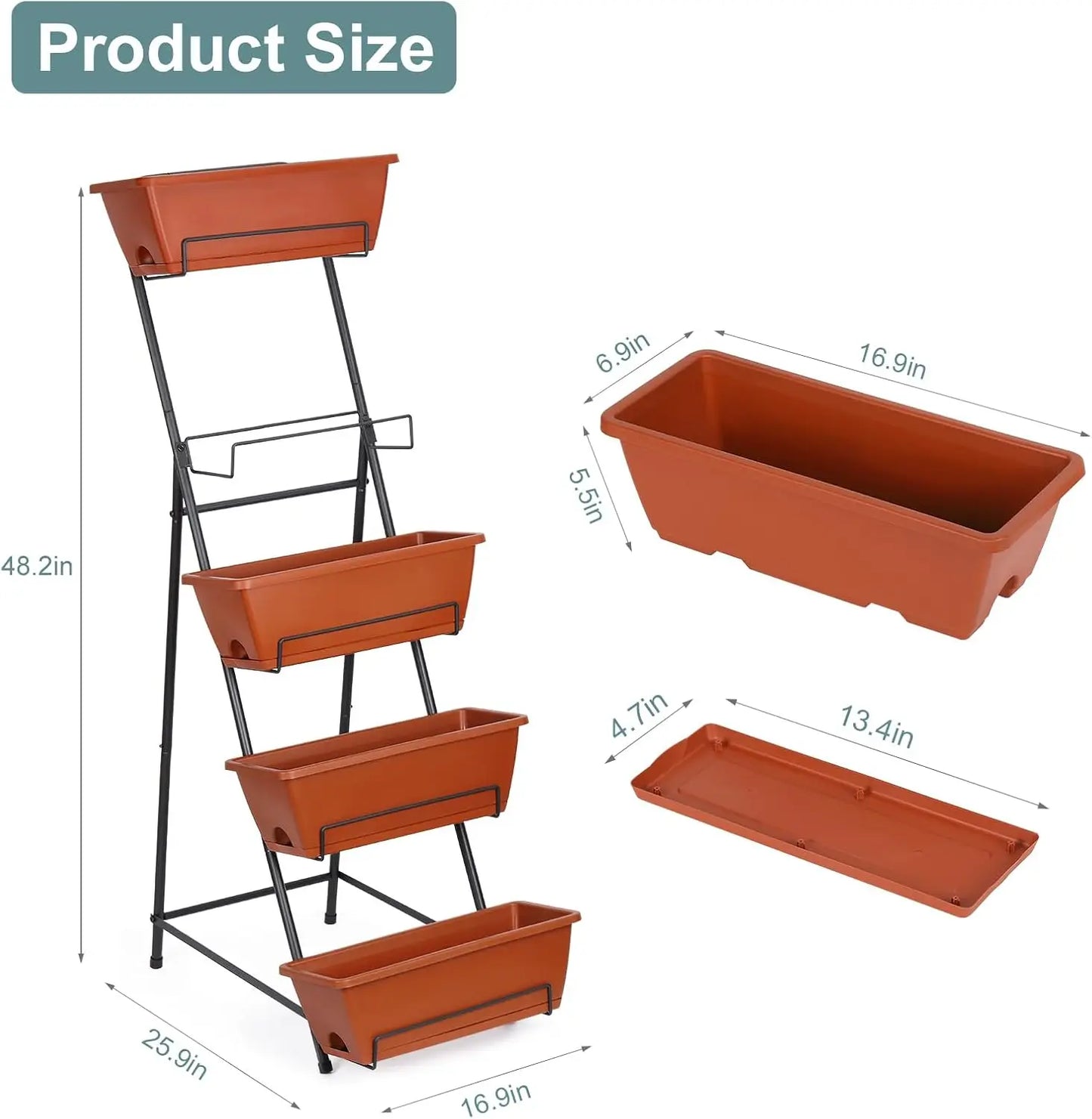 Vertical Garden Bed, 5th Floor, Vertical Elevated Garden, Flower Pot, Outdoor Herbal Garden