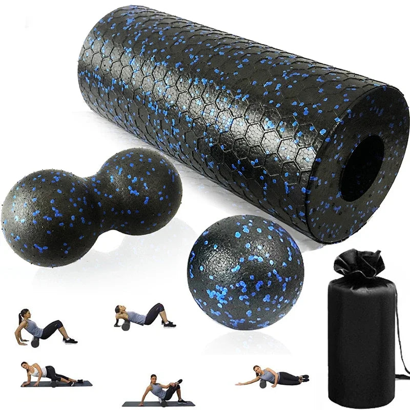 Yoga Roller Massage Ball Set Carry Bag EPP Foam