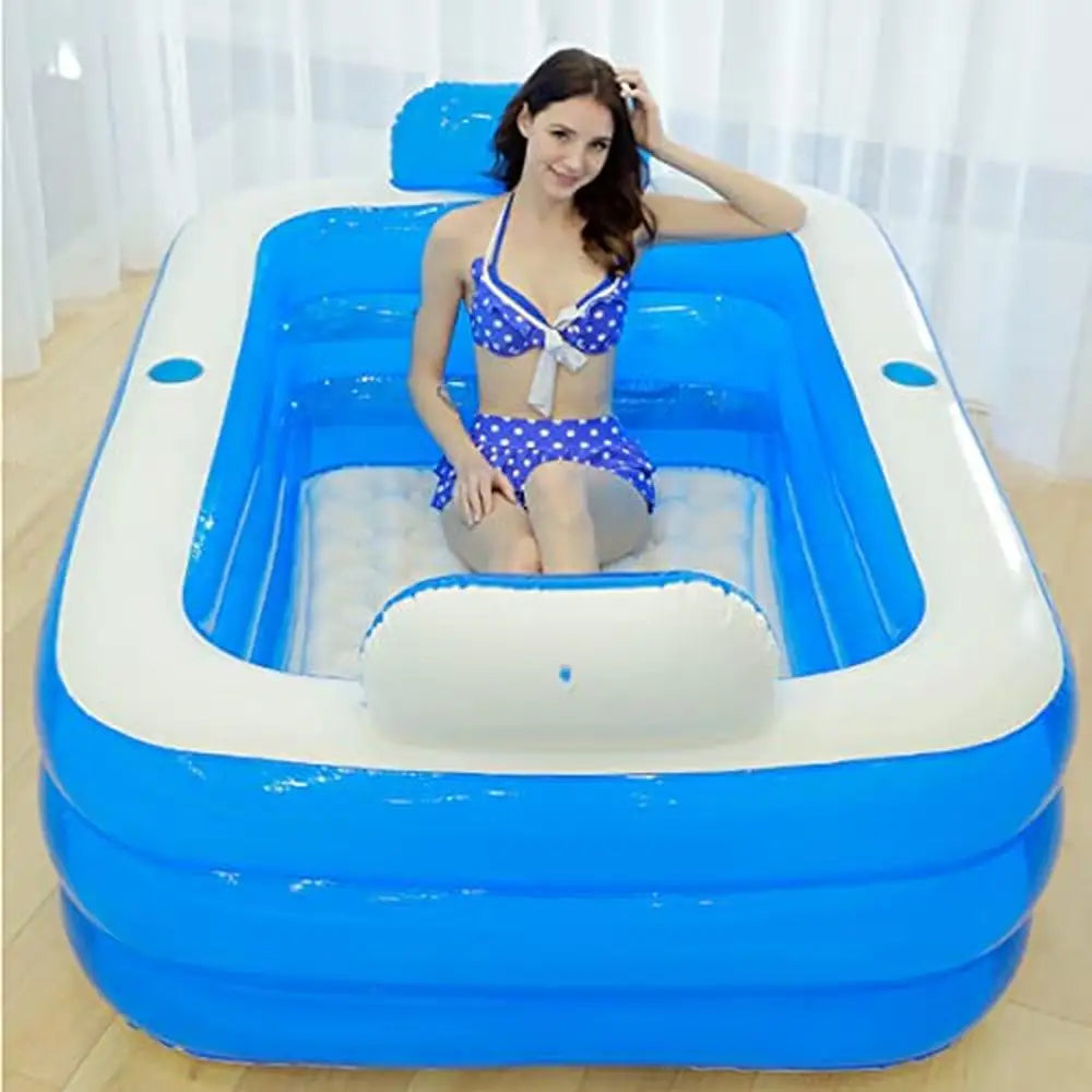 Inflatable Adult Bath Tub 2 Person With Foldable Portable Feature Indoor and Outdoor Spa 160*120*60CM