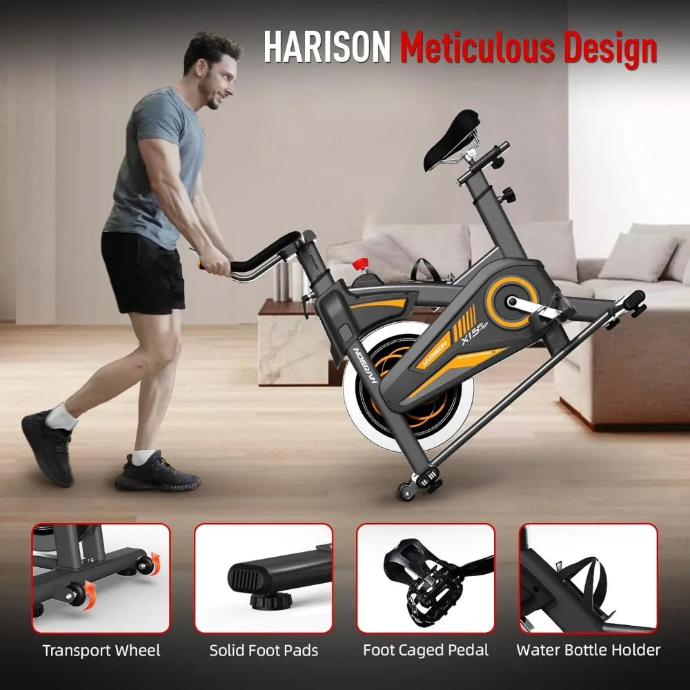 Magnetic/Brake Pad Bluetooth Exercise Bike, for Home with Tablet Holder & Comfortable Seat Cushion