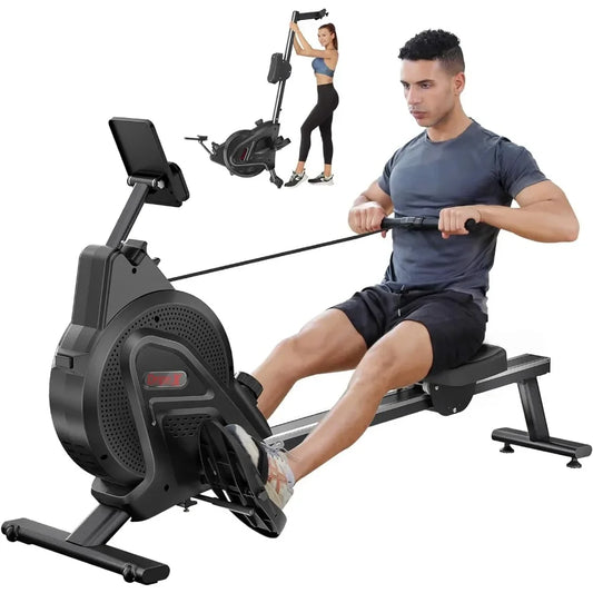 Gym Appliance Rowing Machine for Cardio Training Multifunction Bodybuilding w/ LCD Monitor