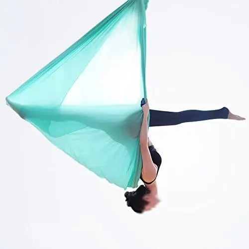 Aerial Silk Yoga Hammock & Swing for Yoga Inversion, Strength Training, Starter Hardware Kit