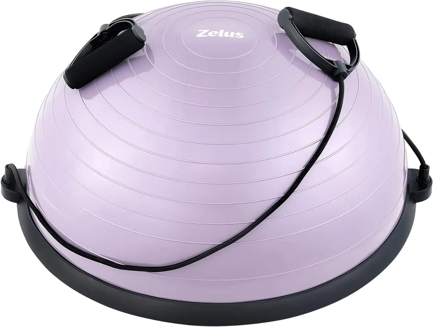 Balance Ball with Resistance Bands and Foot Pump, 23 Inch Half Ball, 330lb Cap, Multiple Color Choices