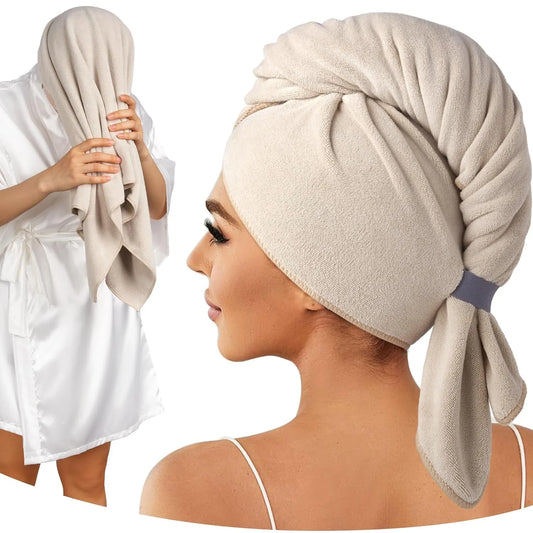 100% Microfiber Hair Towel, 41 "x 22" Super Absorbent