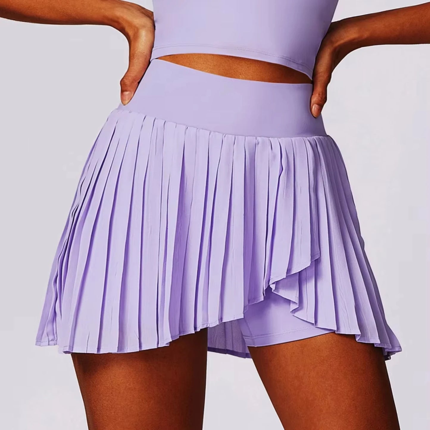 Women's Pleated Sports Skirt for Golf Tennis Dance, High Waist Fitness Shorts