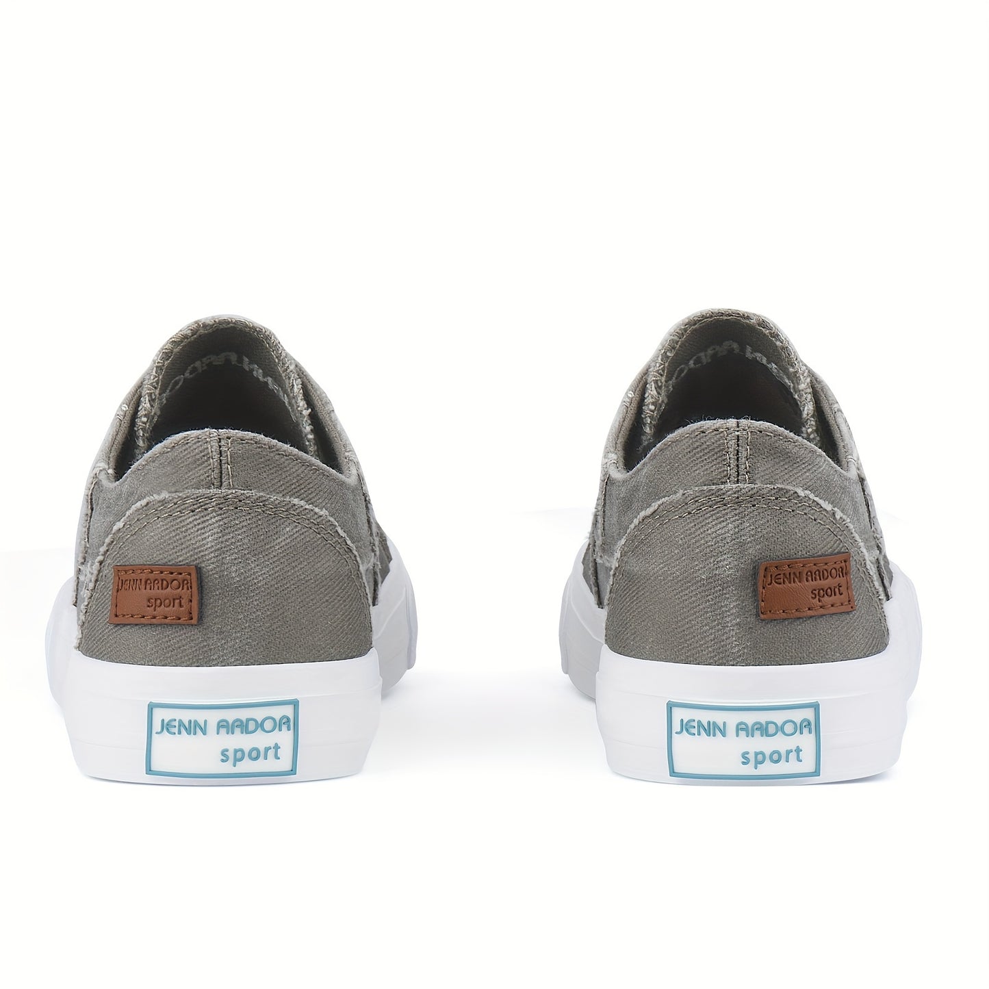 Women's Casual Slip-On Canvas Sneakers - No Laces, Elastic Low Top