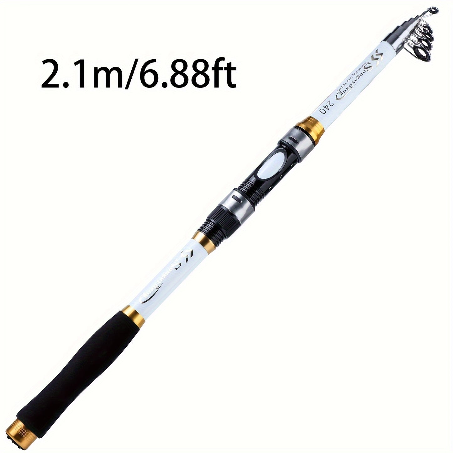 Sougayilang Spinning Rod Max Drag 10Kg Ultralight Carbon Fiber Portable Telescopic Fishing Pole