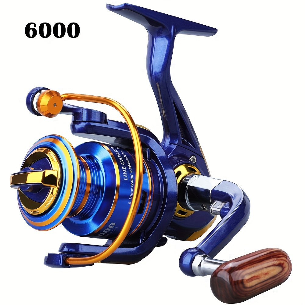 Sougayilang 1pc Spinning Reel, Aluminum Spool, 12 Ball Bearings, 5.2:1/4.9:1 Gear Ratio