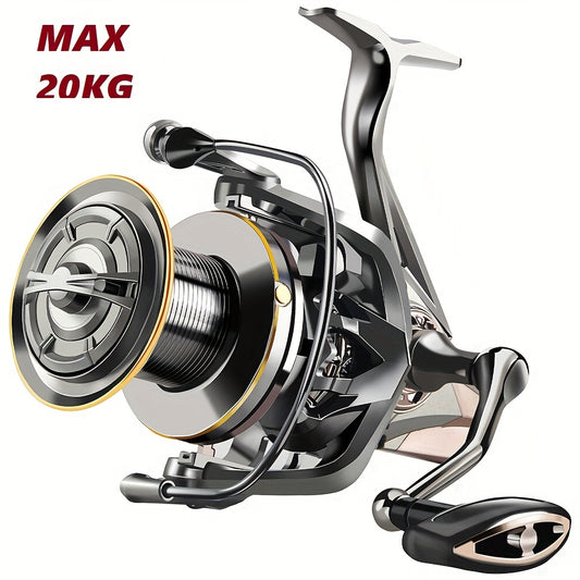 High-Power Spinning Fishing Reel - Dual Sealed Bearings, Instant Anti-Reverse Clutch, Interchangeable Handle