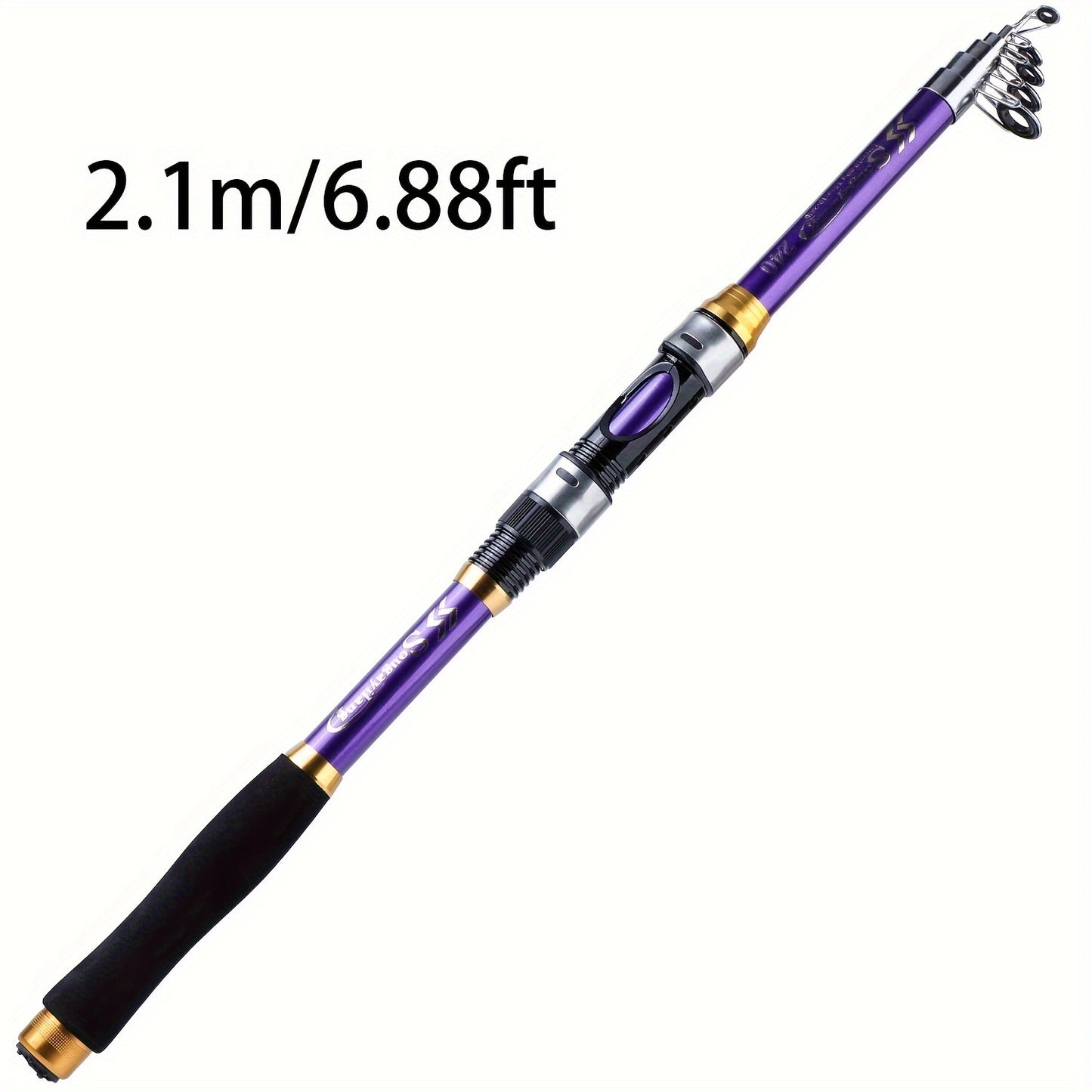 Sougayilang Spinning Rod Max Drag 10Kg Ultralight Carbon Fiber Portable Telescopic Fishing Pole