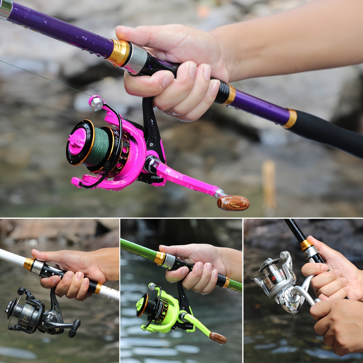 Sougayilang Spinning Rod Max Drag 10Kg Ultralight Carbon Fiber Portable Telescopic Fishing Pole