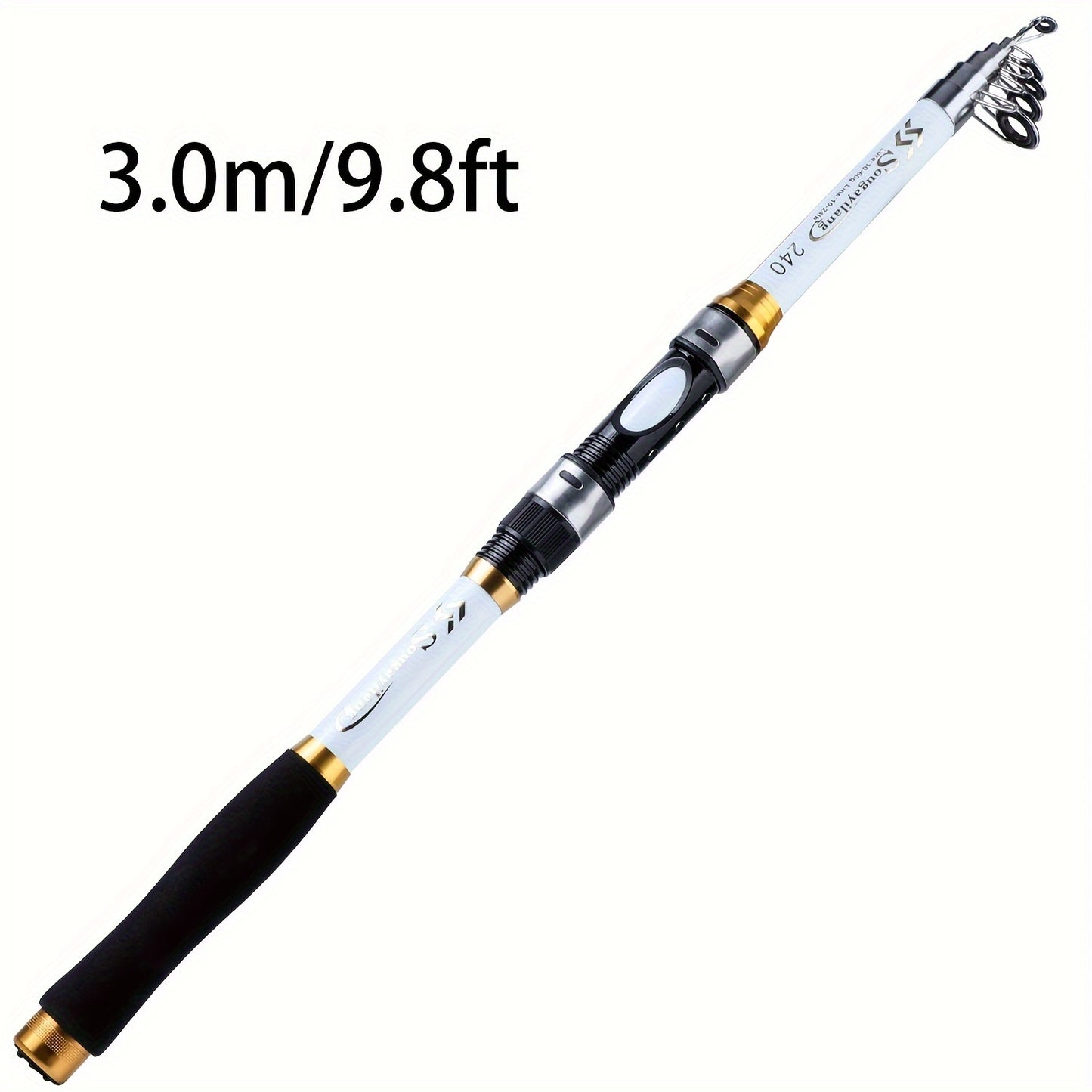 Sougayilang Spinning Rod Max Drag 10Kg Ultralight Carbon Fiber Portable Telescopic Fishing Pole