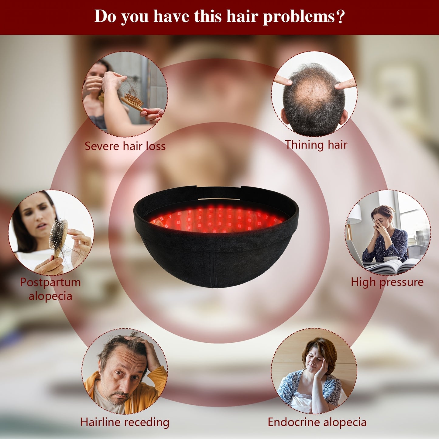 Hair Growth Cap 236 Laser Diodes LLLT Therapy Anti Hair Loss Treatment Restore Hair Thickness