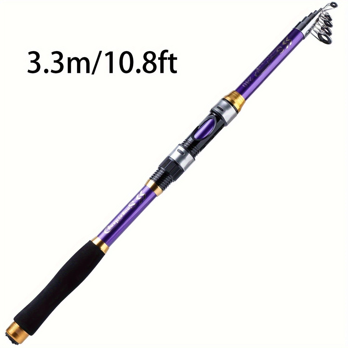 Sougayilang Spinning Rod Max Drag 10Kg Ultralight Carbon Fiber Portable Telescopic Fishing Pole